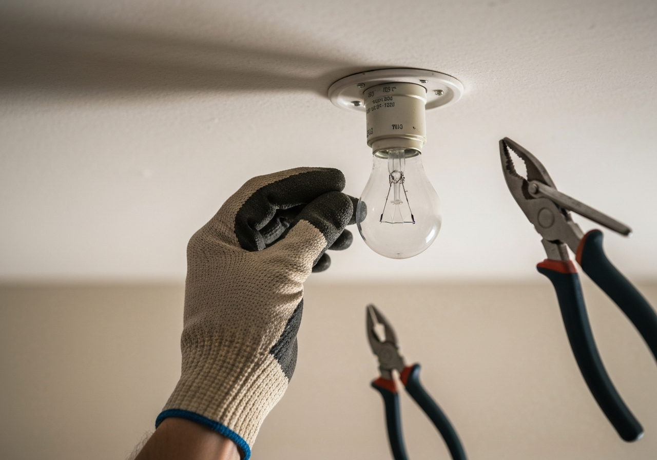 Jak wykręcić zapieczoną żarówkę? Bezpieczne sposoby!