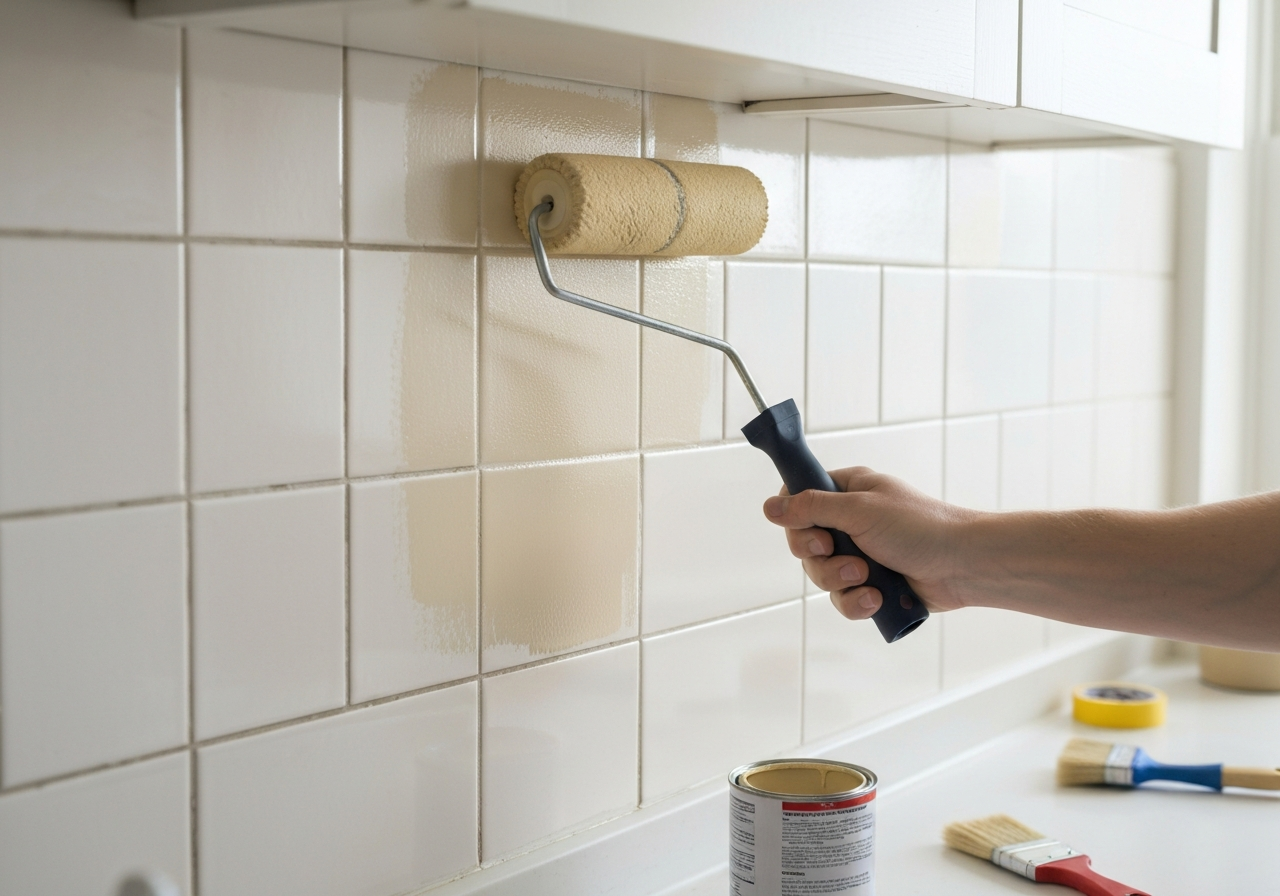 Malowanie płytek ceramicznych w kuchni